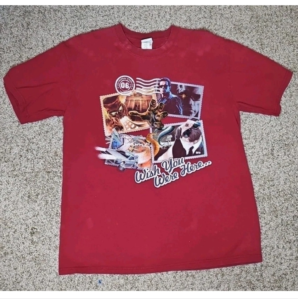 Vintage 2006 Universal Studios Terminator Back To The Future MIB T-Shirt Sz M